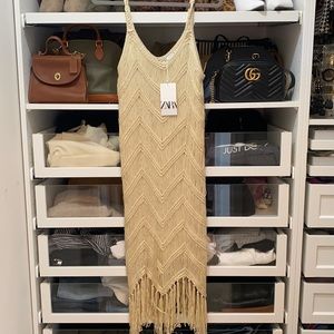 Zara crochet beach maxi dress